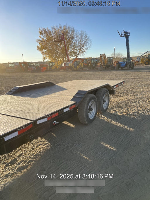 2025 TEXAS PRIDE TRAILERS 21' Lowboy Gravity Tilt Bed 14K Bumper Pull Trailer