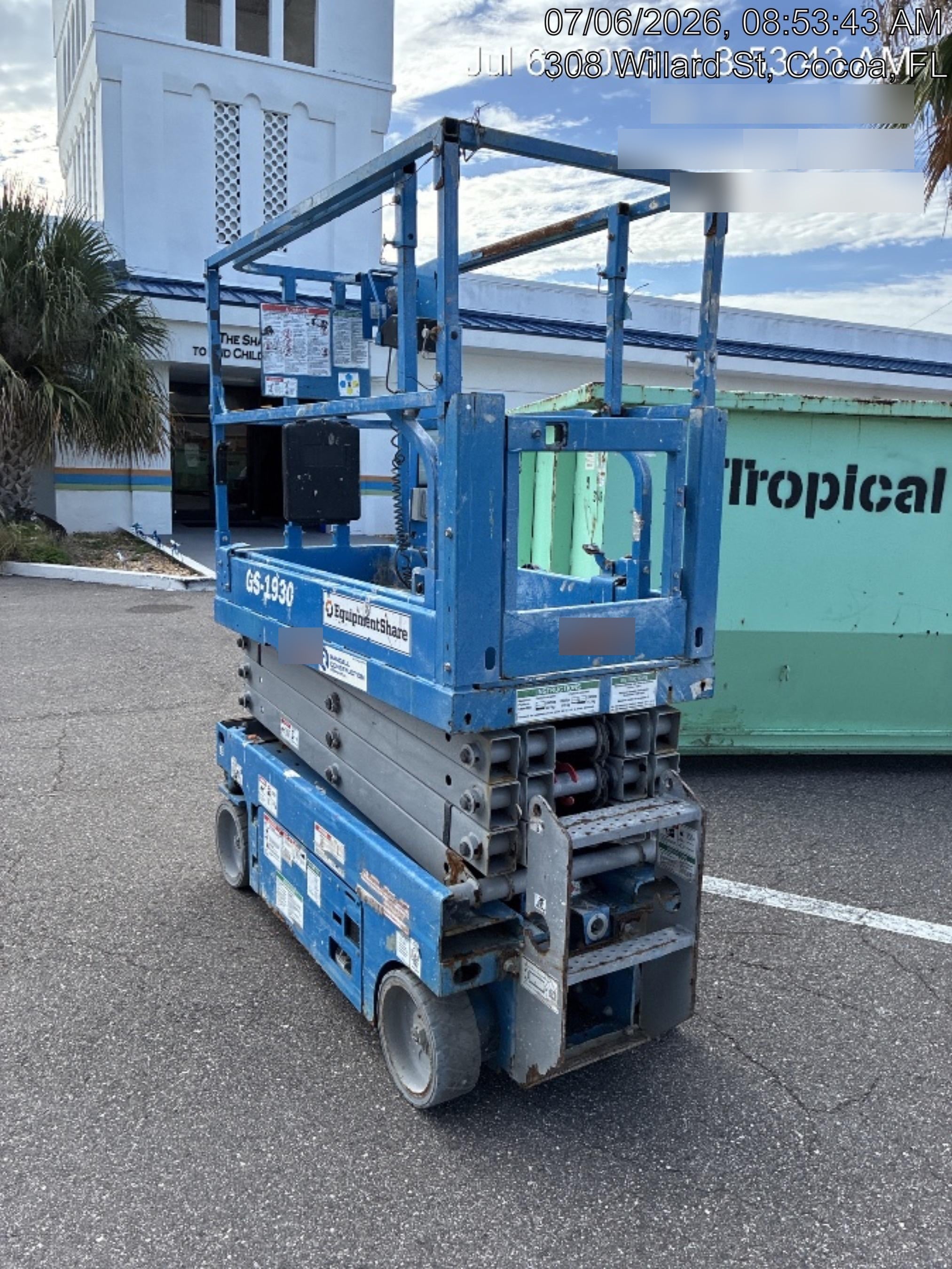 2020 Genie GS-1930 Solid Non Marking Tires, Beacon, Folding rails with half height swing gate