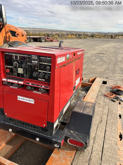2022 Shindaiwa DGW400MDL Kubota D902 Engine, 23 HP, Dual Op Welder, Wire, Arc, Droop Stick, Tig, and CC Stick Functionality, Simulphase, 3 Phase and 1 Phase Gen Output, Single Axle NB Trlr, Slr Trckl Chrg 12V 12W, Fire Ext