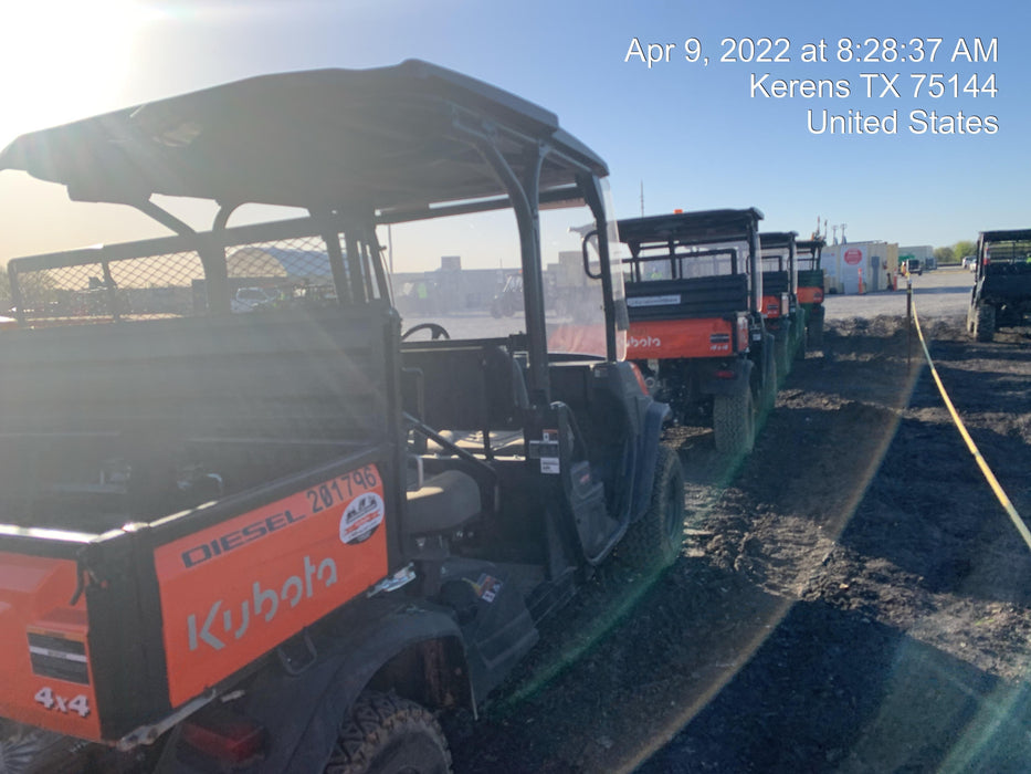 2022 Kubota RTV-X1140W-H Plastic Canopy, Windshield Acrylic Clear, LED Strobe Light, Wire Harness Kit, Back up Alarm
