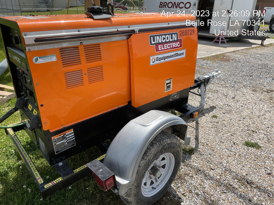 2022 Lincoln Electric LE400 Kubota V1505, Trlr, Cable Rack, Light Kit, ES Decals, T3