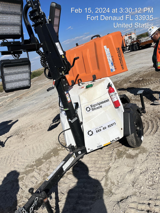 2023 Generac MLT2 Diesel, Flex Switch 120V Input, Powerzone Controller, 
(4) 320W LED Lights, 4kW Generator, 39.9 Gal Fuel Tank, 2" Ball, T3