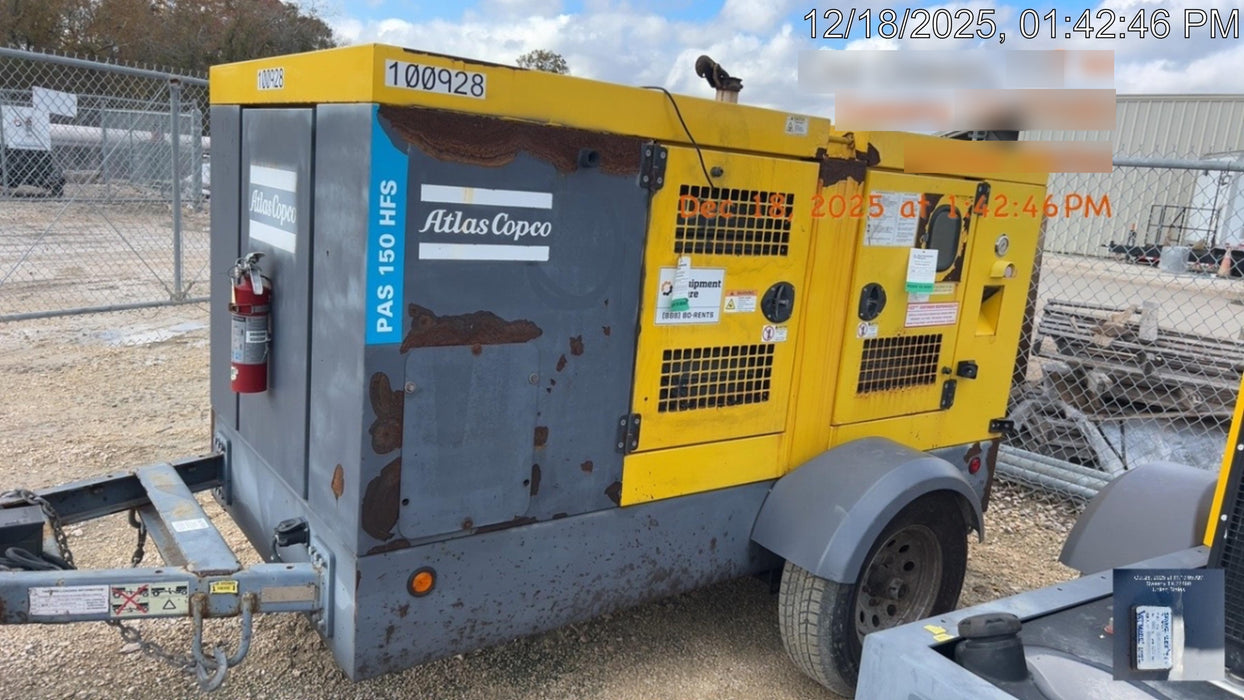 2020 ATLAS COPCO PAS 150 HF CS Enclosed