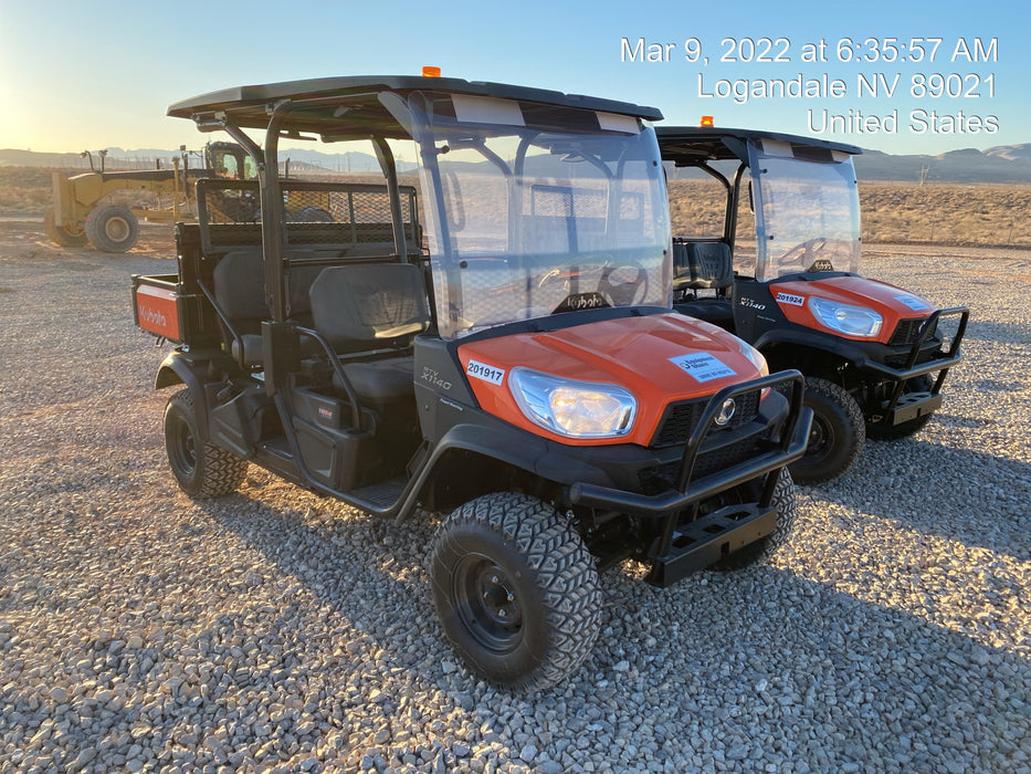 2022 Kubota RTV-X1140W-H Plastic Canopy, Windshield Acrylic Clear, LED Strobe Light, Wire Harness Kit, Back up Alarm