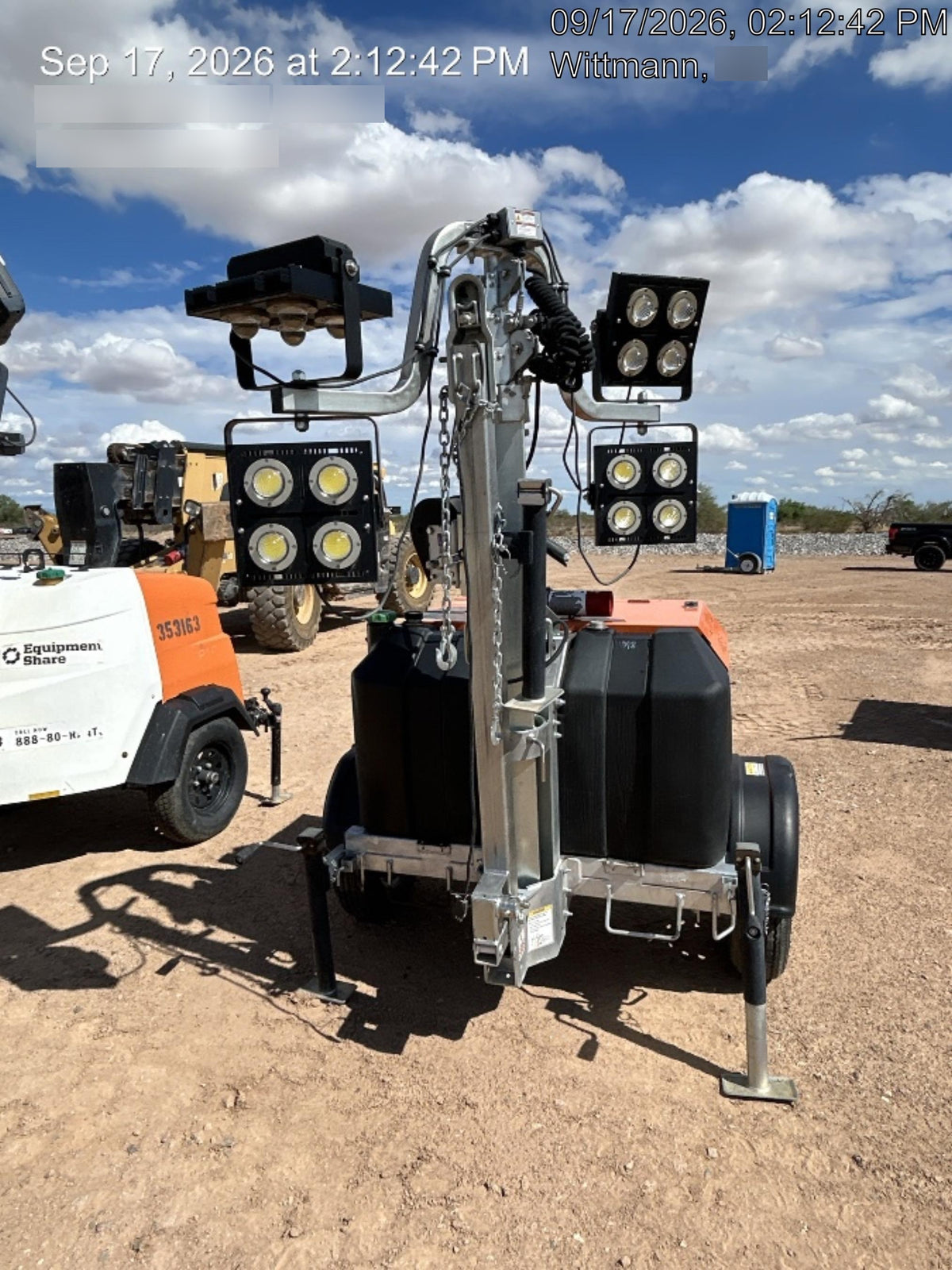 2024 Wanco WLTT-4MM4K Diesel, Deep Sea Controller, Shore Power Plug, Auto Start, (4) 350W LED Floodlights, 4kW Generator, 60 Gal Fuel Tank, 2" Ball, T3
