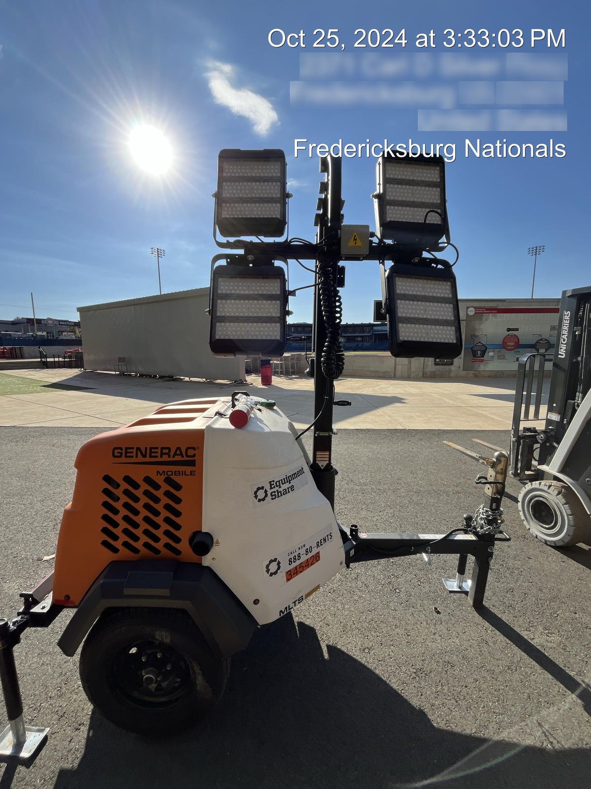 2023 Generac MLT2 Diesel, Flex Switch 120V Input, Powerzone Controller, (4) 320W LED Lights, 4kW Generator, 39.9 Gal Fuel Tank, 2" Ball, T3