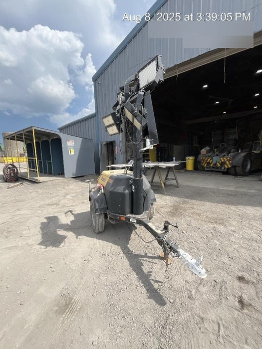 2022 Allmand NLV3GR (4) LED Light Fixture 350W, 23' Vertical Mast, 3kW Prime, Towable, ES Decals, T3