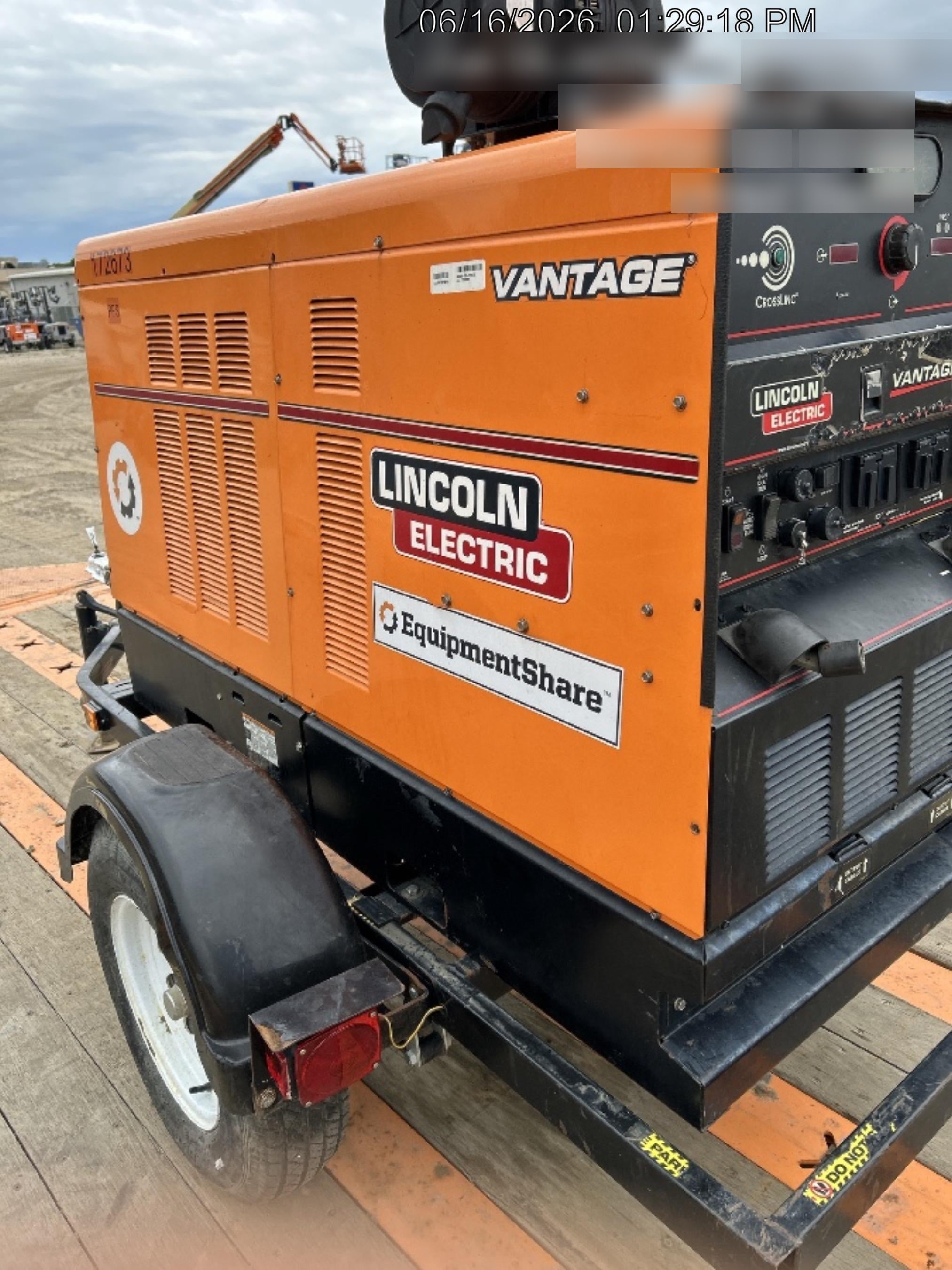 2021 Lincoln Electric Vantage 549X Ready Pak 3, ORANGE (includes trailer, cable rack, fender light kit)