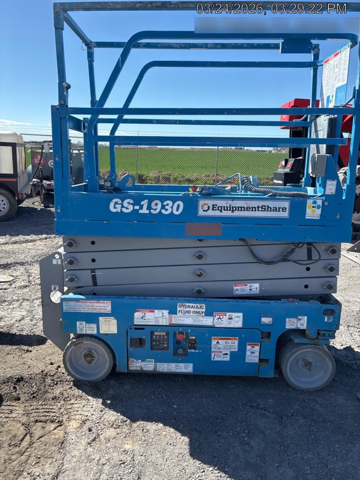 2020 Genie GS-1930 Solid Non Marking Tires, Beacon, Folding rails with half height swing gate