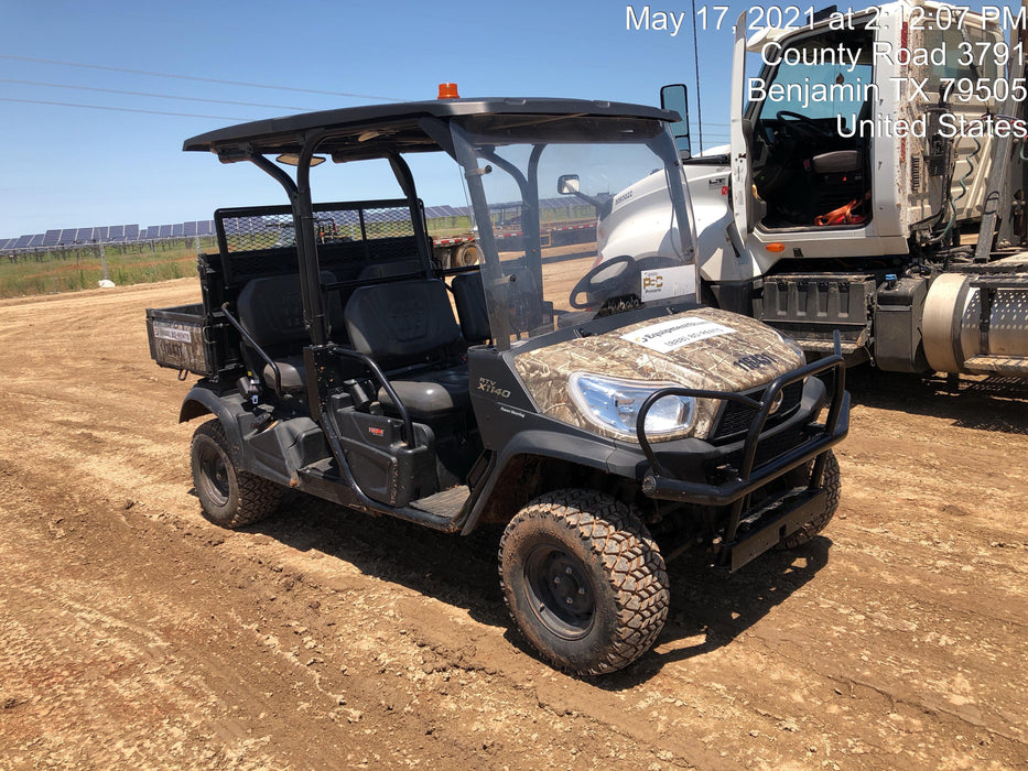 2020 Kubota RTV-X1140 CAMO, CANOPY, STROBE, BACK UP ALARM, WINDSHIELD, FIRE EXT