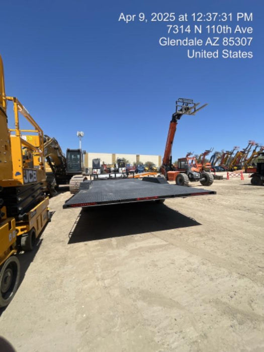 2025 TEXAS PRIDE TRAILERS 21' Lowboy Gravity Tilt Bed 14K Bumper Pull Trailer