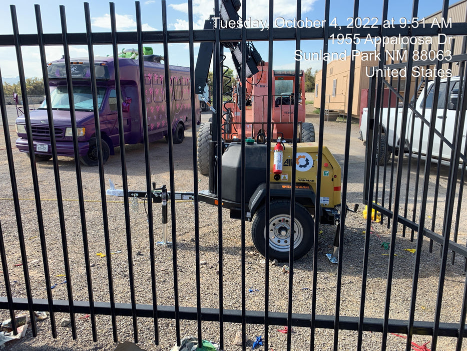 2022 Allmand NLV3GR (4) LED Light Fixture 350W, 23' Vertical Mast, 3kW Prime, Towable, ES Decals, T3