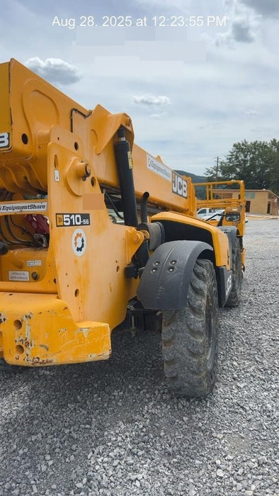 2019 JCB 510-56 Canopy, 74 HP, Solid Tires, STD Worklight, Beacon, Aux Hydraulics, Lifting Eye, Back up Alarm w/66" Carriage/60" Forks
