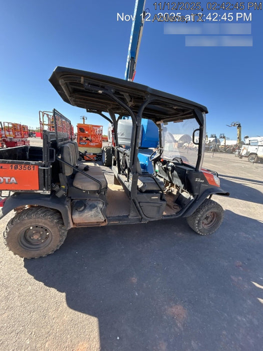 2020 Kubota RTV-X1140W-H 4WD utility cart -LED strobe -Windshield tempered glass -Plastic canopy -Wire harness kit -Backup alarm