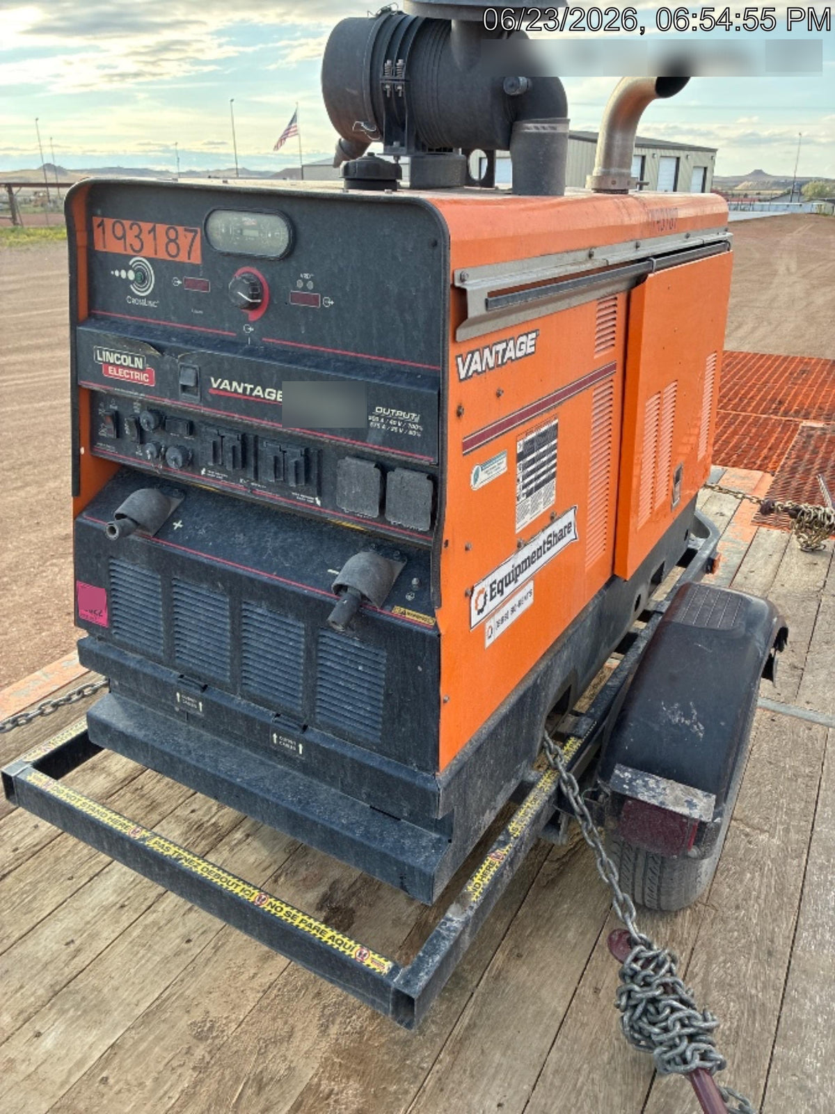 2021 Lincoln Electric Vantage 549X Ready Pak 3, ORANGE (includes trailer, cable rack, fender light kit)