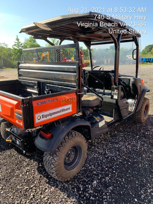 2021 Kubota RTV-X1140W-H Plastic Canopy, Windshield Acrylic Clear, LED Strobe Light, Wire Harness Kit, Back up Alarm