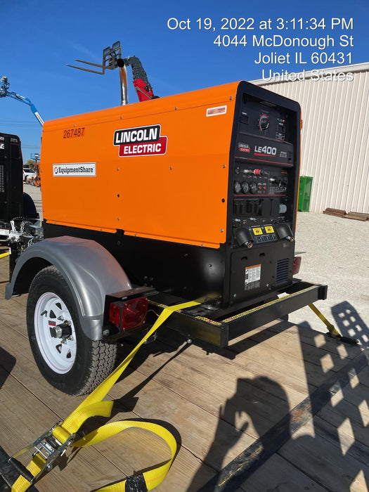 2022 Lincoln Electric LE400 Kubota V1505, Trlr, Cable Rack, Light Kit, ES Decals, T3