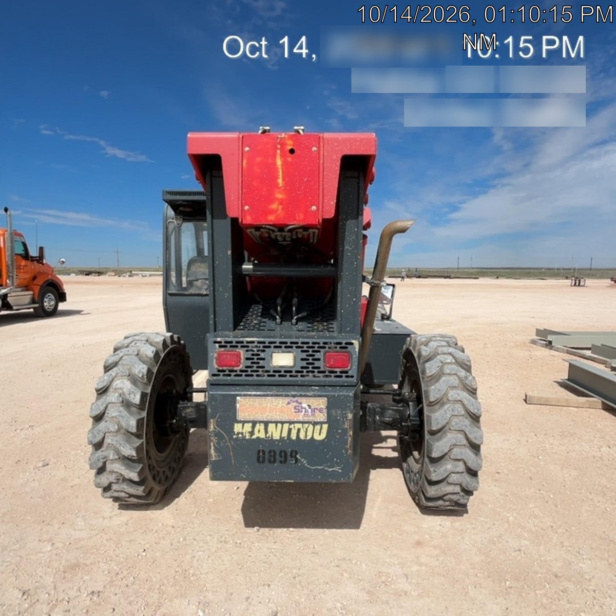 2018 Manitou MTA10055 Manitou MTA 10055 (open ROPS) w/Cab/Heat/AC, Work Lights/Strobe, Aux Hyd, Solid Tires, Lift Hook, 66" Carriage, 60" Forks