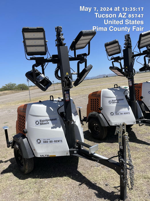 2024 Generac MLT2 Diesel, Flex Switch 120V Input, Powerzone Controller, 
(4) 320W LED Lights, 4kW Generator, 39.9 Gal Fuel Tank, 2" Ball, T3