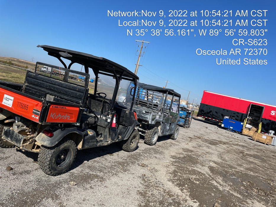 2021 Kubota RTV-X1140W-H Plastic Canopy, Windshield Acrylic Clear, LED Strobe Light, Wire Harness Kit, Back up Alarm