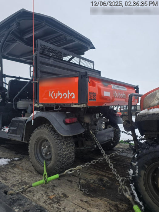 2022 Kubota RTV-X1140W-H Plastic Canopy, Windshield Acrylic Clear, LED Strobe Light, Wire Harness Kit, Back up Alarm
