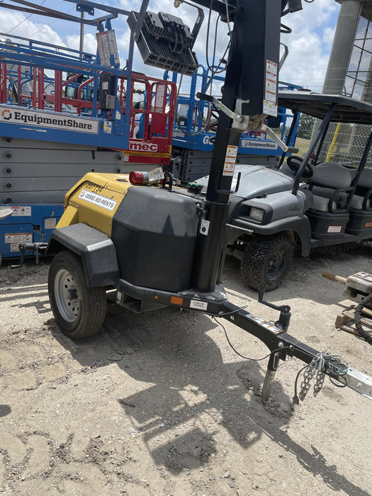 2022 Allmand NLV3GR (4) LED Light Fixture 350W, 23' Vertical Mast, 3kW Prime, Towable, Deep Sea L401, Leveling Jacks, Yanmar T4F 5.8hp