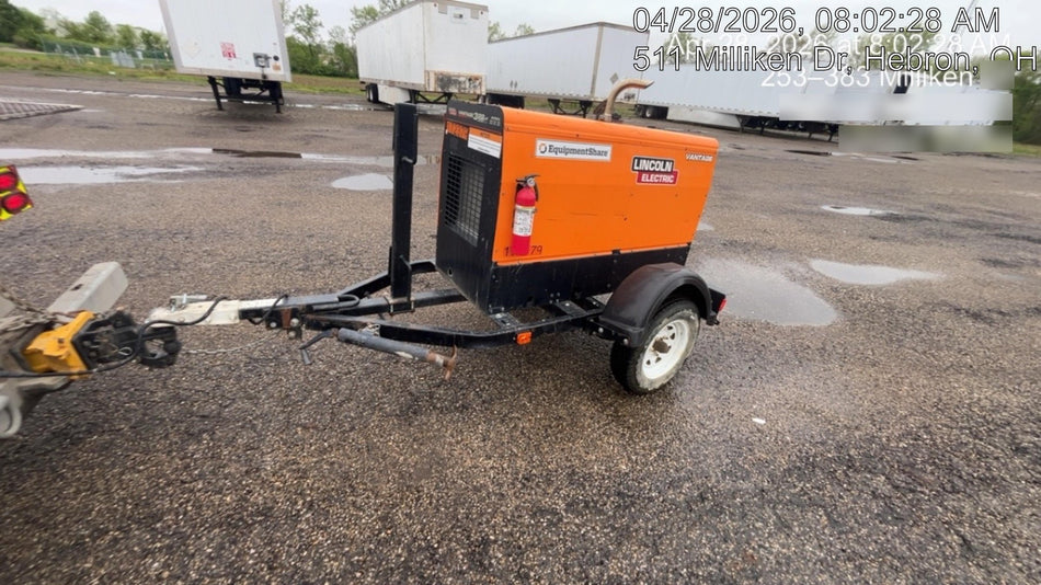 2021 Lincoln Electric Vantage 322 Vantage 322 Ready Pak 3 w/ Decals, ORANGE (includes trailer, cable rack, fender light kit) NO Telematics