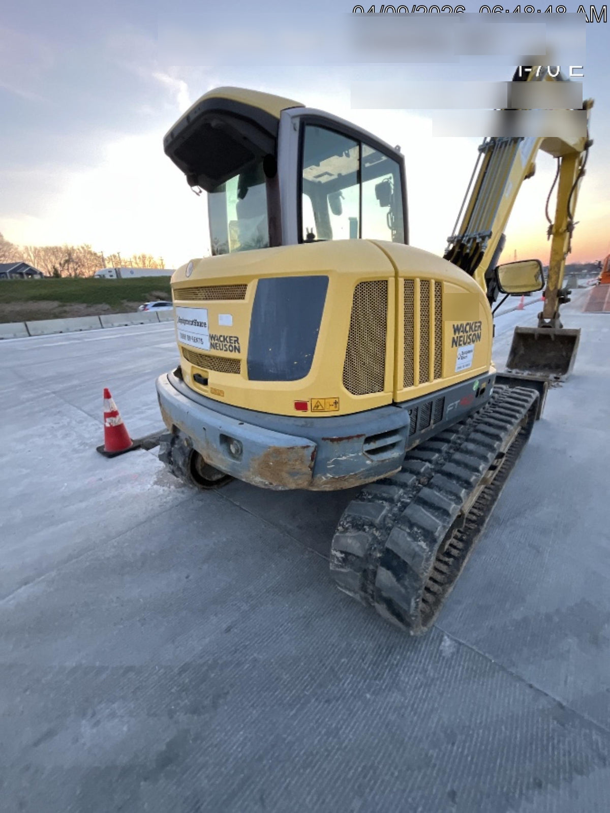 Wacker Neuson ET90 Cab, Long Dipperstick, Track, Bucket