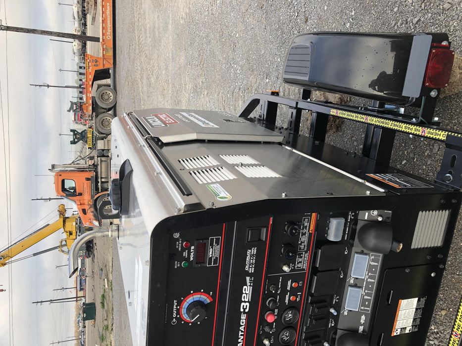 2019 Lincoln Electric Vantage 322 Welder Ready-Pak 3, Two wheel trailer, Fender and Light kit, Cable Rack