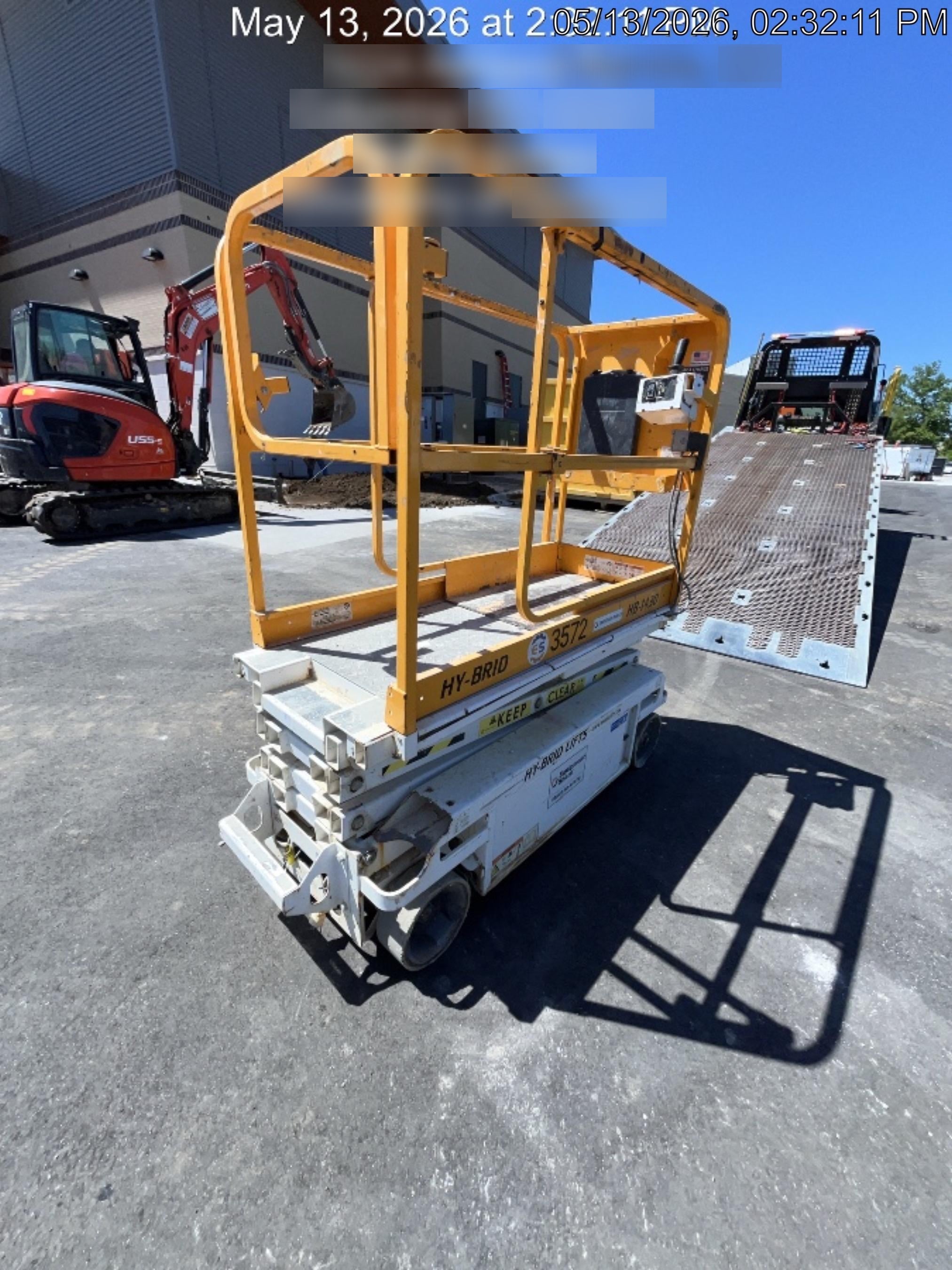 Custom Equipment HB-1430 Hy-Brid Scissor Lift
Platform capacity up to 670 lbs
Working height up to 20 ft
Weighs under 1,700 lbs
Non-marking wheels