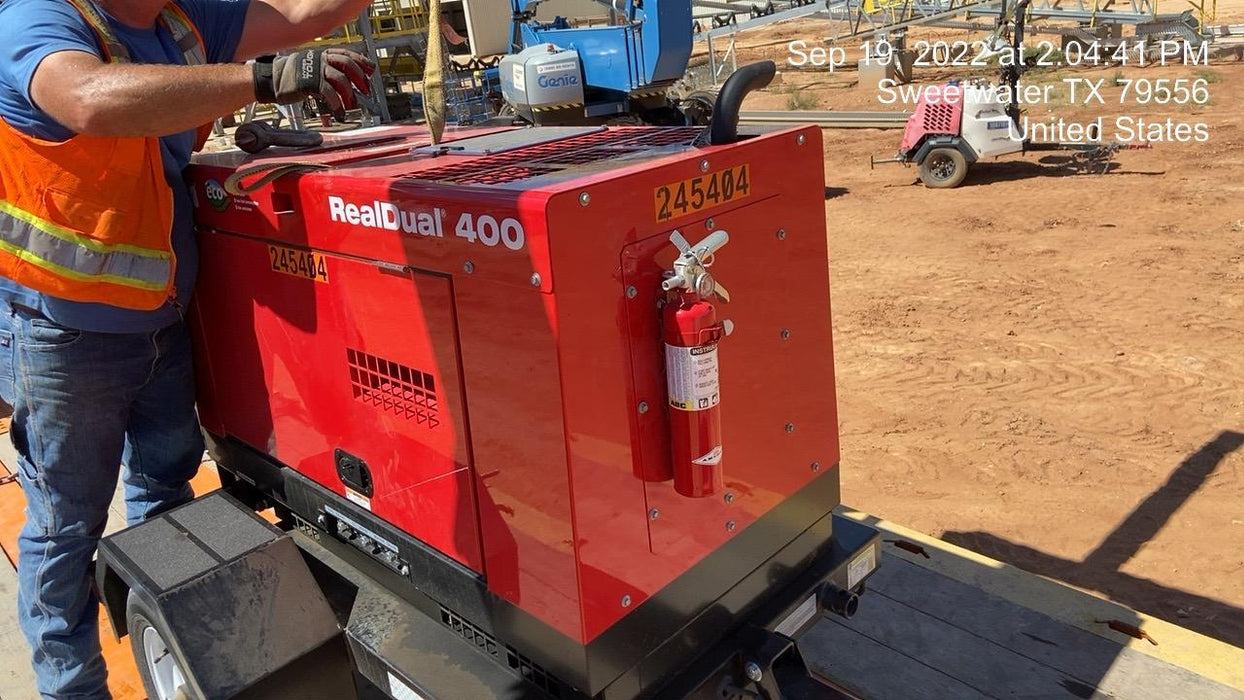 2022 Shindaiwa DGW400MDL Kubota D902 Engine, 23 HP, Dual Op Welder, Wire, Arc, Droop Stick, Tig, and CC Stick Functionality, Simulphase, 3 Phase and 1 Phase Gen Output, Single Axle NB Trlr, Slr Trckl Chrg 12V 12W, Fire Ext