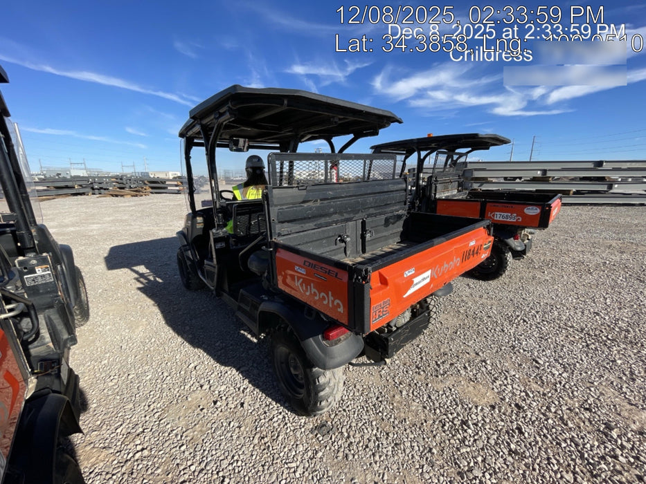 2020 Kubota RTV-X1140W-H 4WD, LED Strobe, Windshield Acrylic Clear, Plastic Canopy, LED Strobe Light, Wire Harness Kit, Backup Alarm