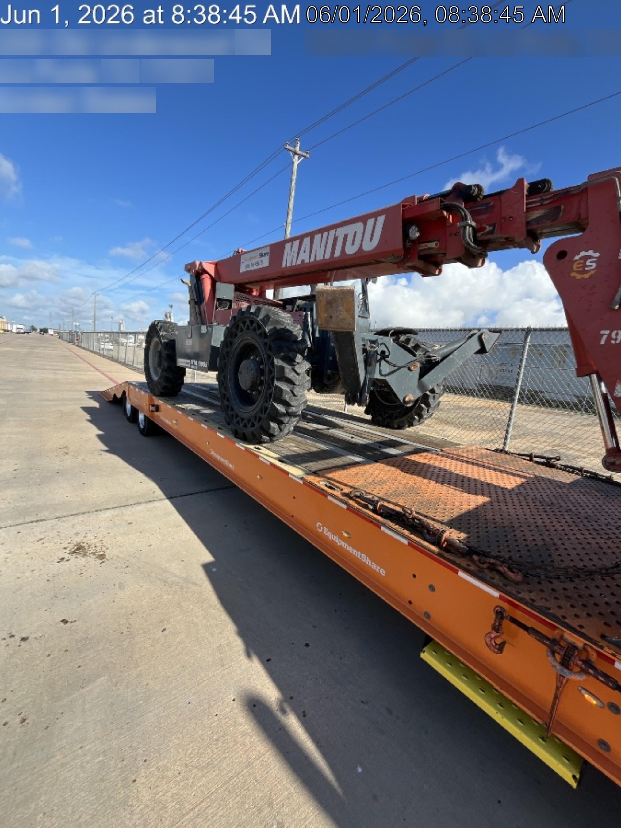 2018 Manitou MTA10055 Manitou MTA 10055 w/Cab/Heat/AC, Work Lights/Strobe, Aux Hyd, Solid Tires, Lift Hook, 66" Carriage, 60" Forks