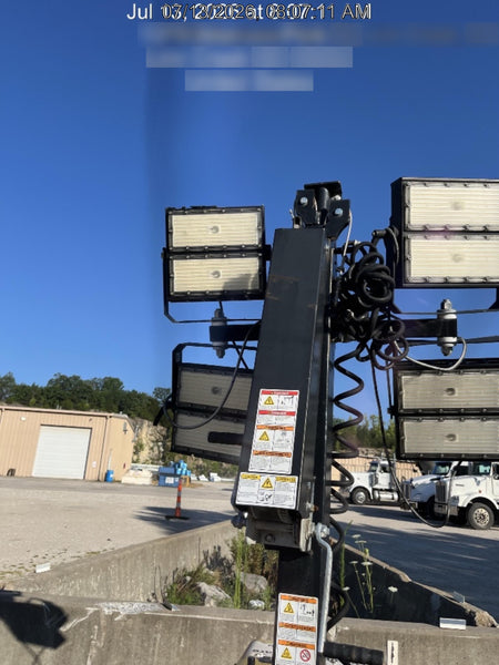 2021 Allmand NLV3GR (4) LED Light Fixture 350W, 23' Vertical Mast, 3kW Prime, Towable, Deep Sea L401, Leveling Jacks, Yanmar T4F 5.8hp