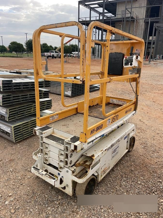 Custom Equipment HB-1430 Hy-Brid Scissor Lift
Platform capacity up to 670 lbs
Working height up to 20 ft
Weighs under 1,700 lbs
Non-marking wheels