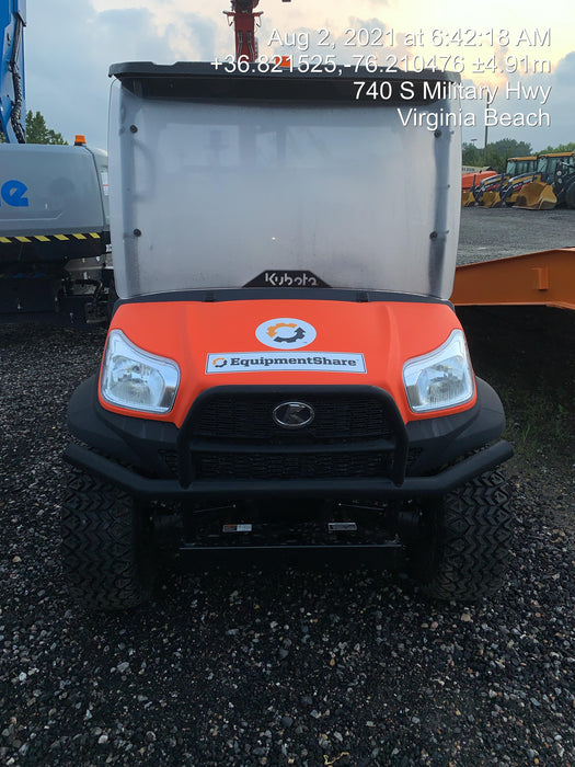 2021 Kubota RTV-X1140W-H Plastic Canopy, Windshield Acrylic Clear, LED Strobe Light, Wire Harness Kit, Back up Alarm