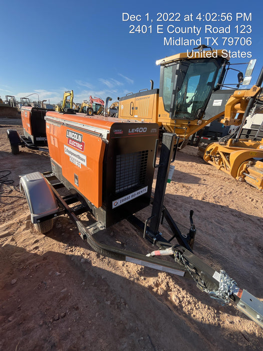 2022 Lincoln Electric LE400 Kubota V1505, Trlr, Cable Rack, Light Kit, ES Decals, T3