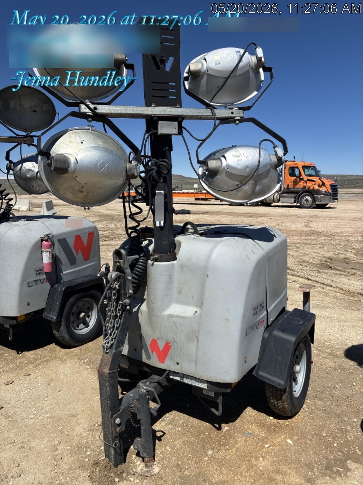 2018 Wacker Neuson LTV6K-MH Wacker Neuson LTV6K Mobile Light Tower w/Fuel Level Sensor Installed