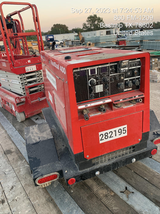 2022 Shindaiwa DGW400MDL Kubota D902 Engine, 23 HP, Dual Op Welder, Wire, Arc, Droop Stick, Tig, and CC Stick Functionality, Simulphase, 3 Phase and 1 Phase Gen Output, Single Axle NB Trlr, Slr Trckl Chrg 12V 12W, Fire Ext