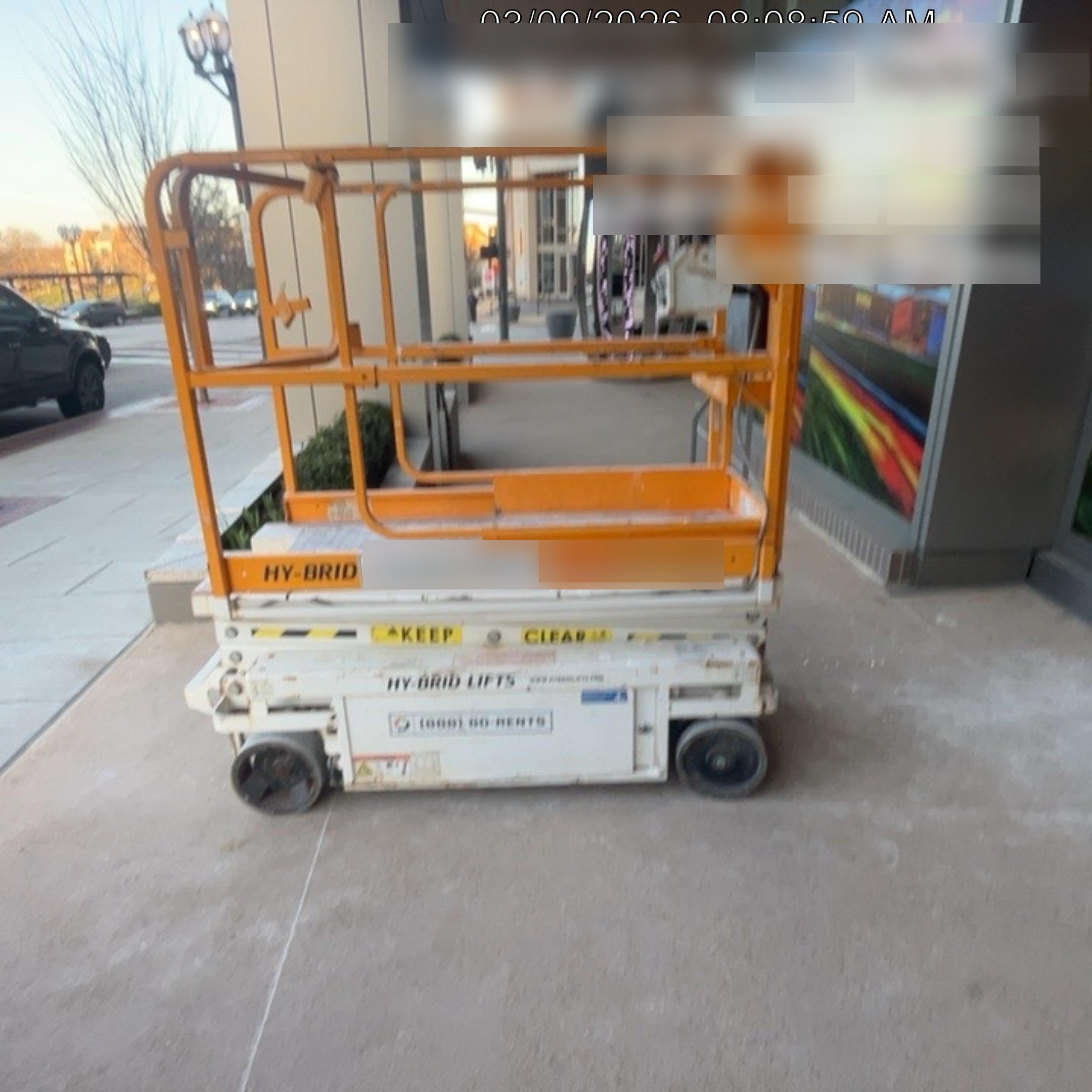 Custom Equipment HB-1430 Hy-Brid Scissor Lift
Platform capacity up to 670 lbs
Working height up to 20 ft
Weighs under 1,700 lbs
Non-marking wheels