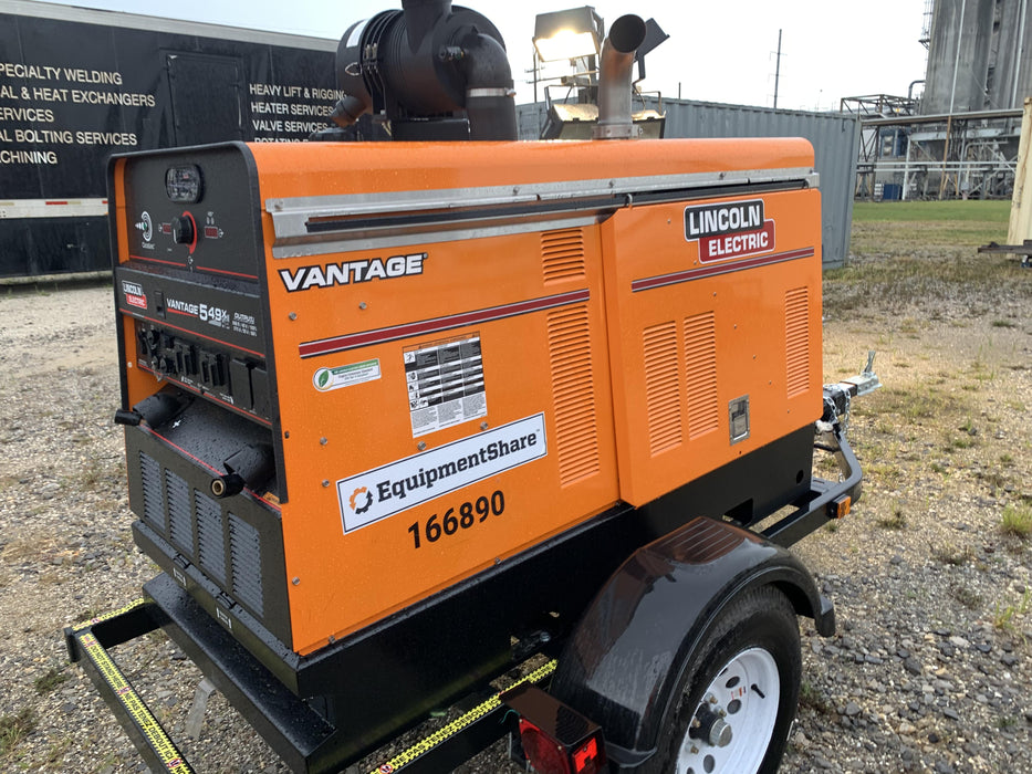 2021 Lincoln Electric Vantage 549X Ready Pak 3, ORANGE (includes trailer, cable rack, fender light kit)