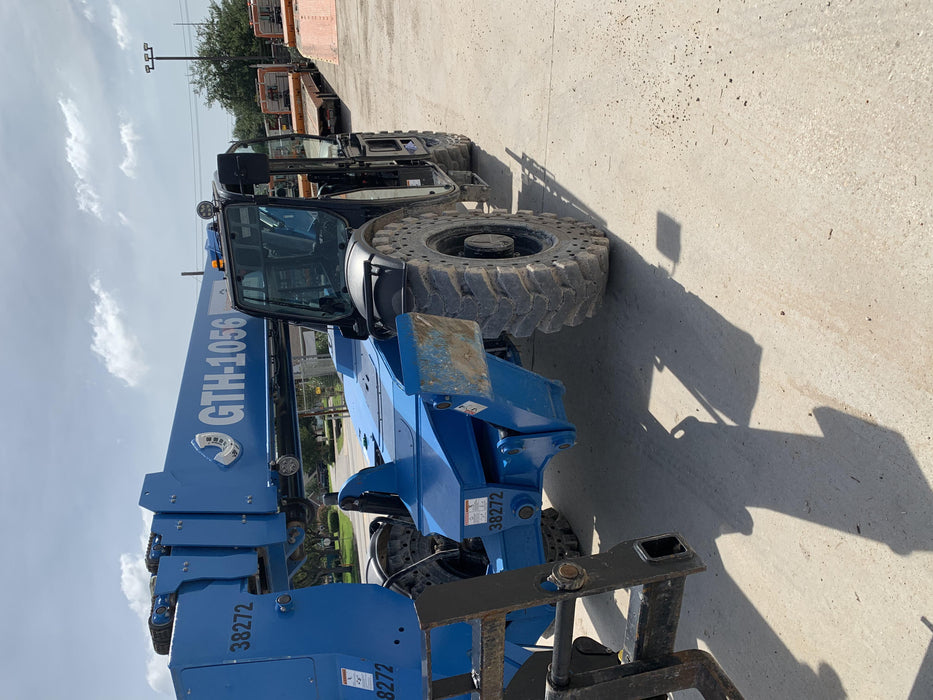 2019 Genie GTH-1056 Cab/Heat/AC, Solid RT Tires, LED Work Lights, Beacon 60" QA Carriage, 60" Forks