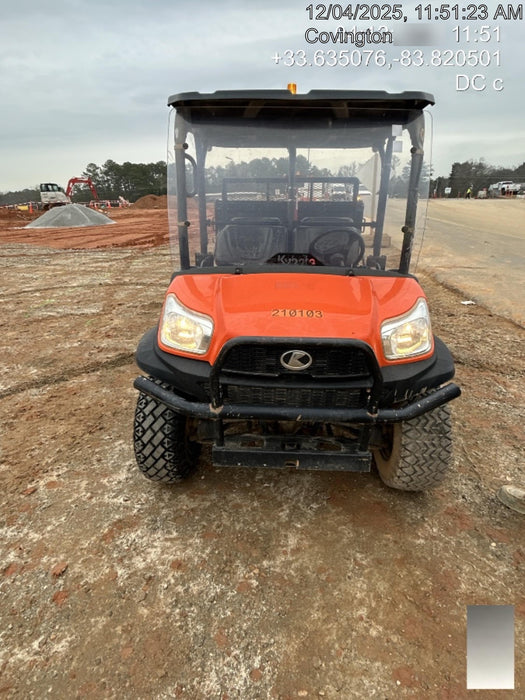 2022 Kubota RTV-X1140W-H Plastic Canopy, Windshield Acrylic Clear, LED Strobe Light, Wire Harness Kit, Back up Alarm