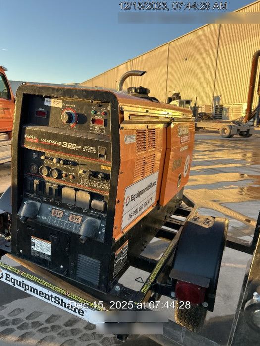 2021 Lincoln Electric Vantage 322 Vantage 322 Ready Pak 3 w/ Decals, ORANGE (includes trailer, cable rack, fender light kit) NO Telematics