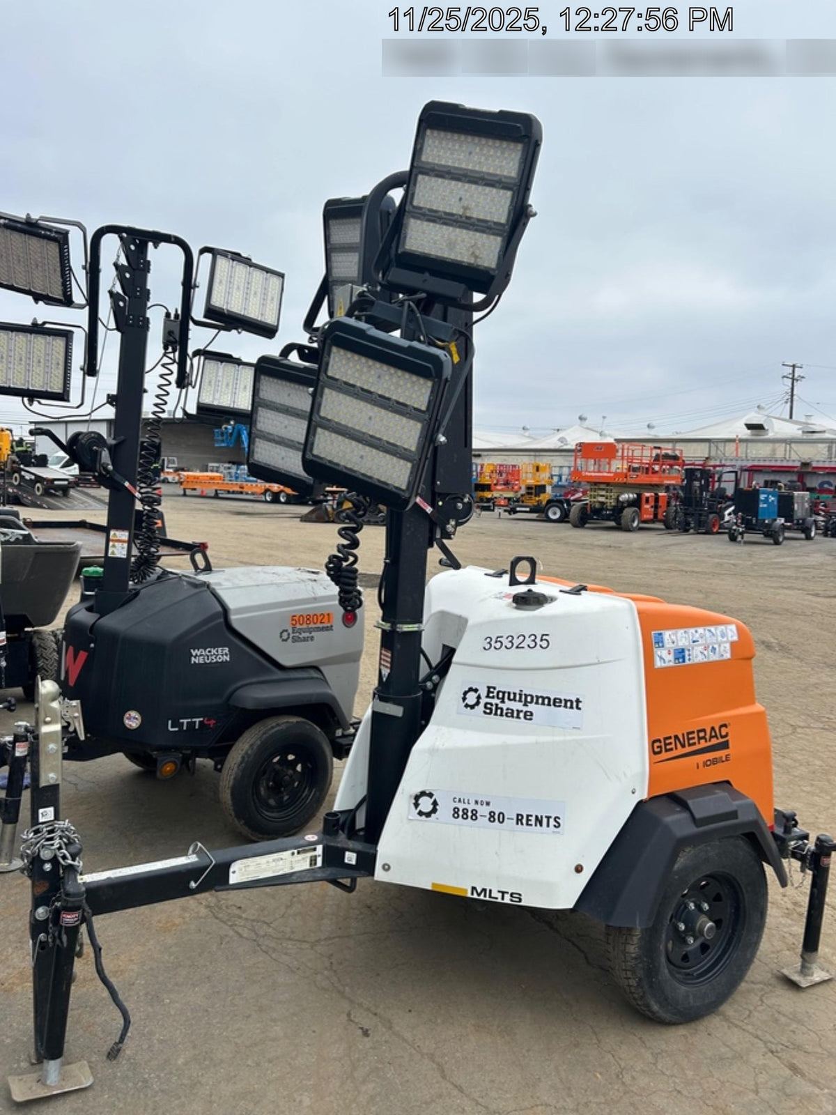 2023 Generac MLT2 Diesel, Flex Switch 120V Input, Powerzone Controller, (4) 320W LED Lights, 4kW Generator, 39.9 Gal Fuel Tank, 2" Ball, T3