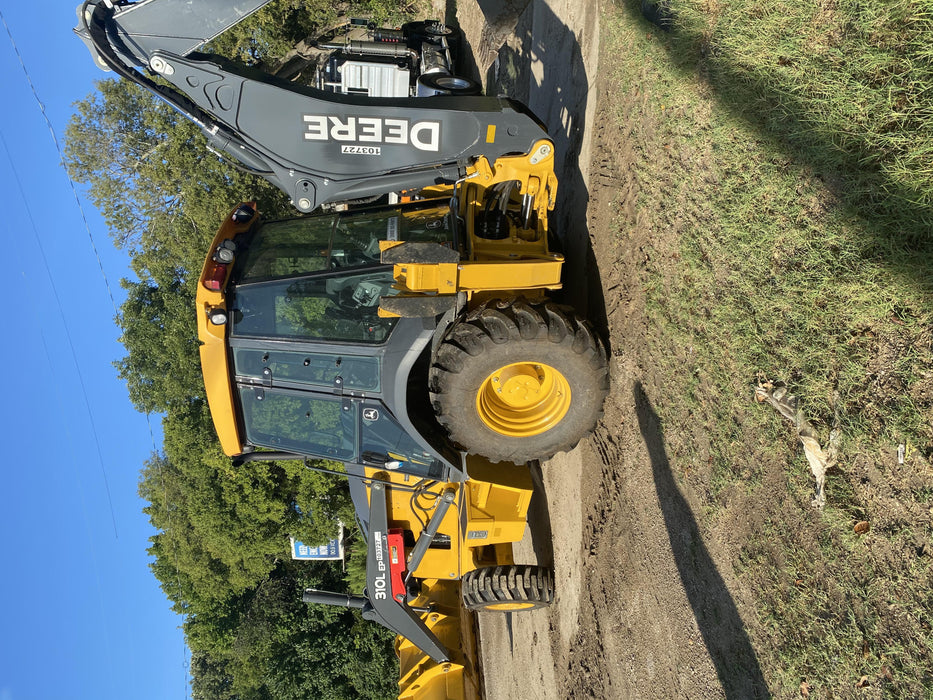 2020 John Deere 310LEP Cab/Heat/Air, 4WD, Standard Stick, Pilot Controls, 2 Way Hydraulics, TAG Manual QC