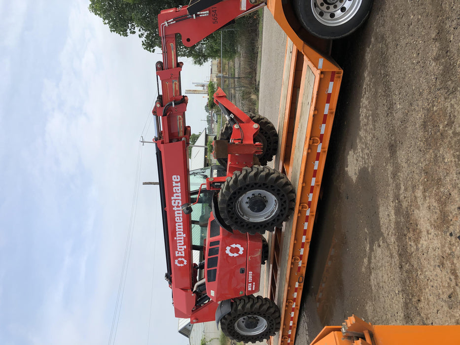 2020 Manitou MTA12055SER3 Cab/Heat/Air, Solid Tires, Amber Strobe, Lift Hook w/66" Carriage, 60" Forks