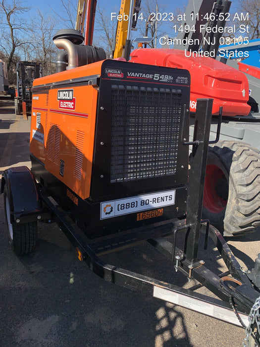2021 Lincoln Electric Vantage 549X Ready Pak 3, ORANGE (includes trailer, cable rack, fender light kit)
