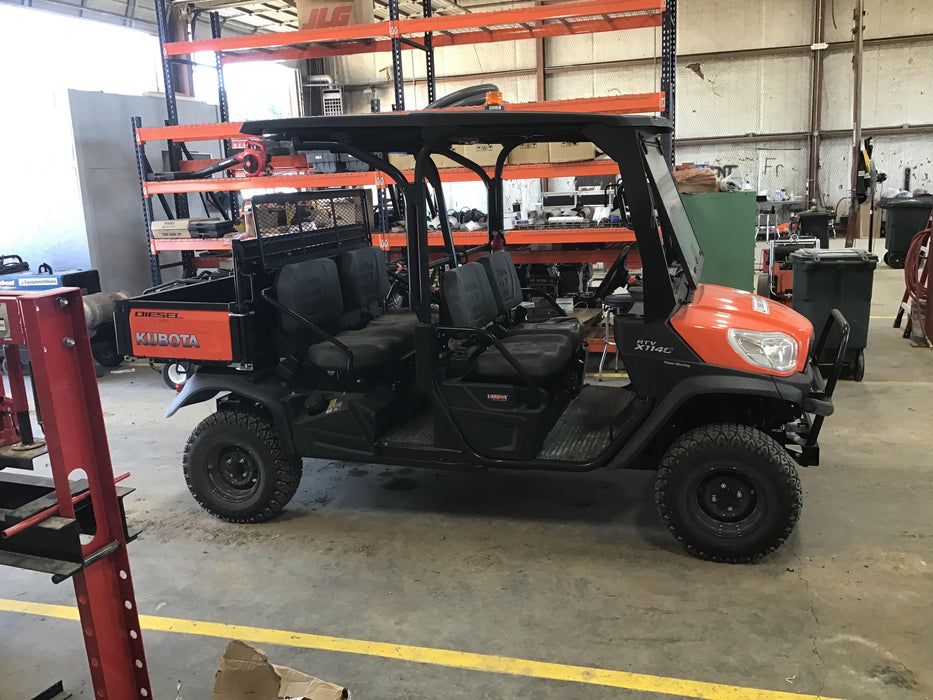 Kubota RTV-X1140W-H 4WD, LED Strobe, Windshield Acrylic Clear, Plastic Canopy, Wire Harness Kit, Backup Alarm
