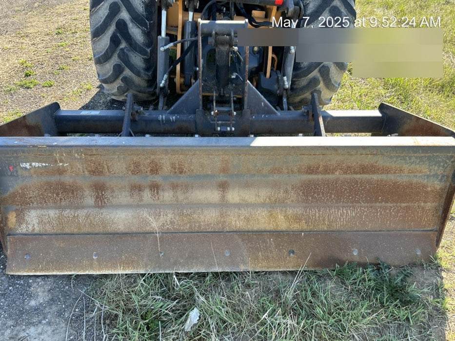 2019 Case 570N EP Canopy, 4WD, GP Front Bucket, Dual Tilt Cylinder, 84" Box Blade w/ Scarifier, Wheel Weights, Beacon
